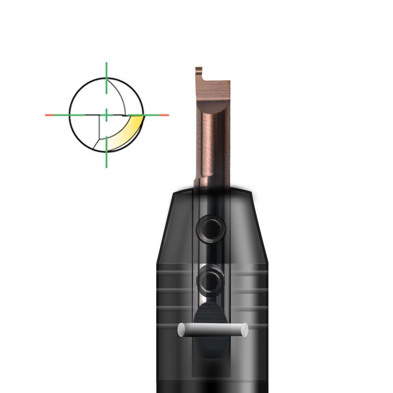 Gepersonaliseerde Face Grooving micro-carbide boorstaaf Interne koeling voor micro-draaien draaibank