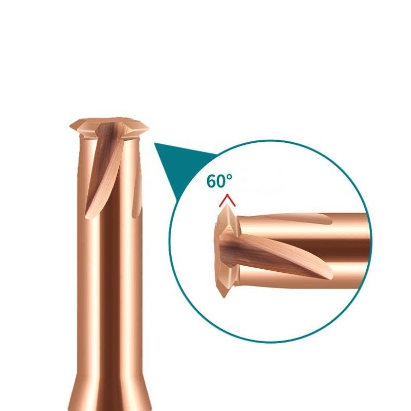 CNC enkel tand draadwerk eindmolen solide carbide 4 fluitten voor gietijzer