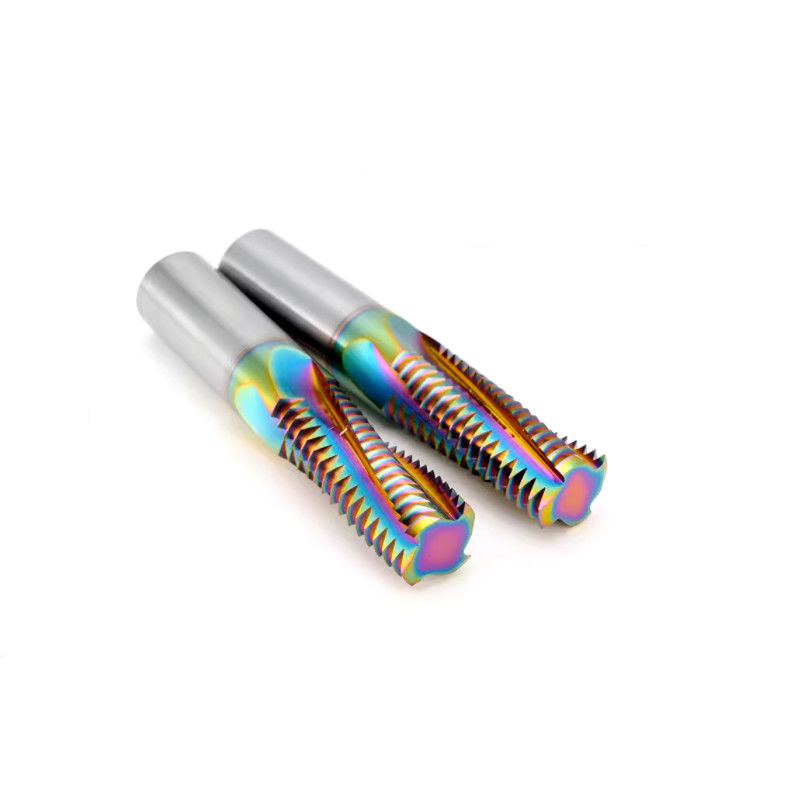 Full Teeth DLC Rainbow Threading End Mill Cutter HRC65 voor aluminium roestvrij staal