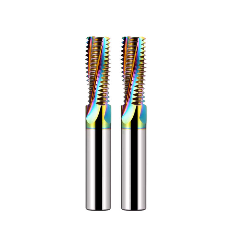 Full Teeth DLC Rainbow Threading End Mill Cutter HRC65 voor aluminium roestvrij staal
