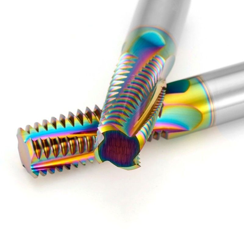 Full Teeth DLC Rainbow Threading End Mill Cutter HRC65 voor aluminium roestvrij staal