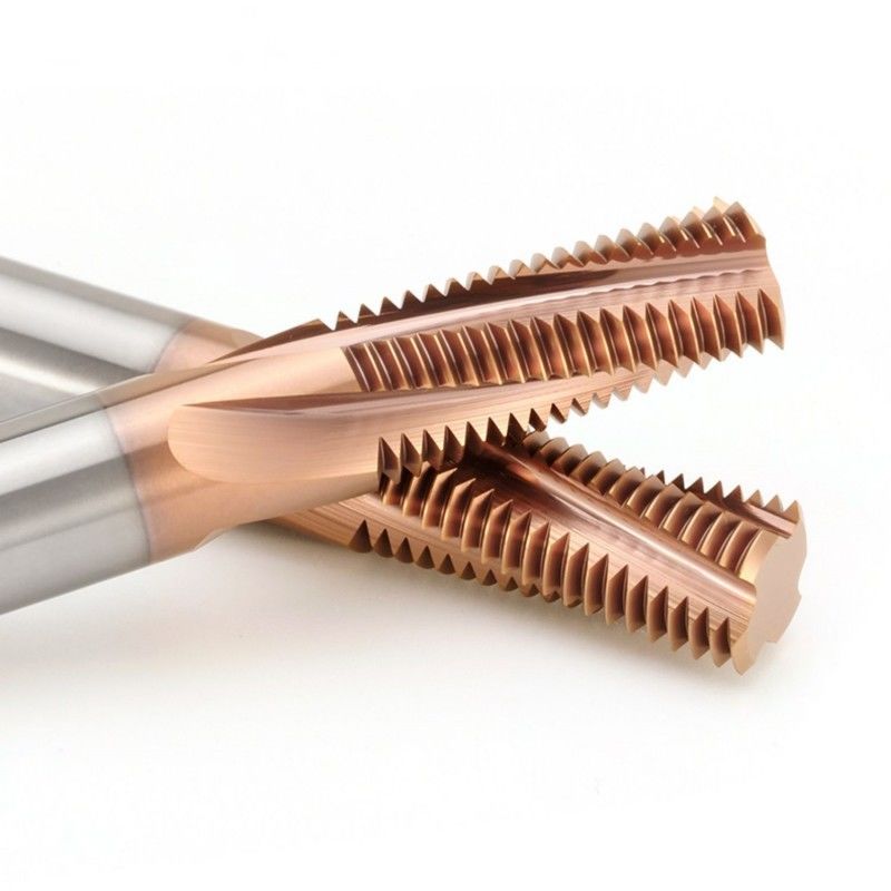3/8 Carbide draad freesmachine BSPT RC 55 graden met brons Nano Coating