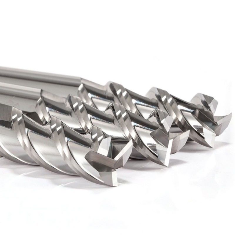 3 fluitjes Flat End Mill Cutter Spiegelpolijst Onbekleed Voor het bewerken van aluminium