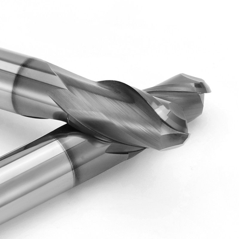 Hoogprecisie CNC freesgereedschap Snijmachine Solid Carbide 2 Flute HRC66 Grade Voor gietijzer