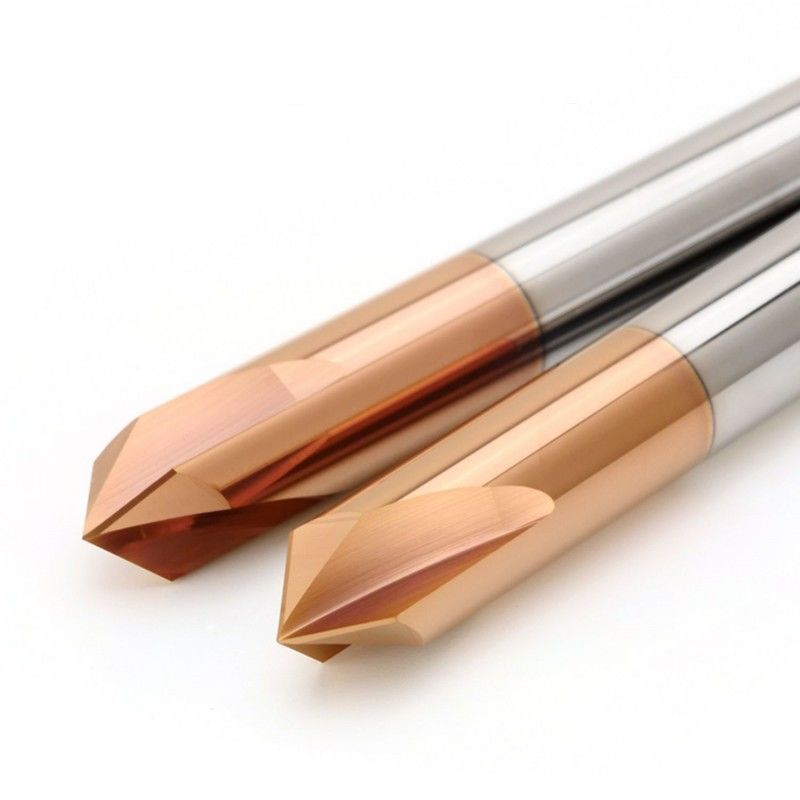 Chamfer Carbide End Mill HRC58 Solid 90 Grade 3 Flutes Voor CNC Gravure Machine Tool